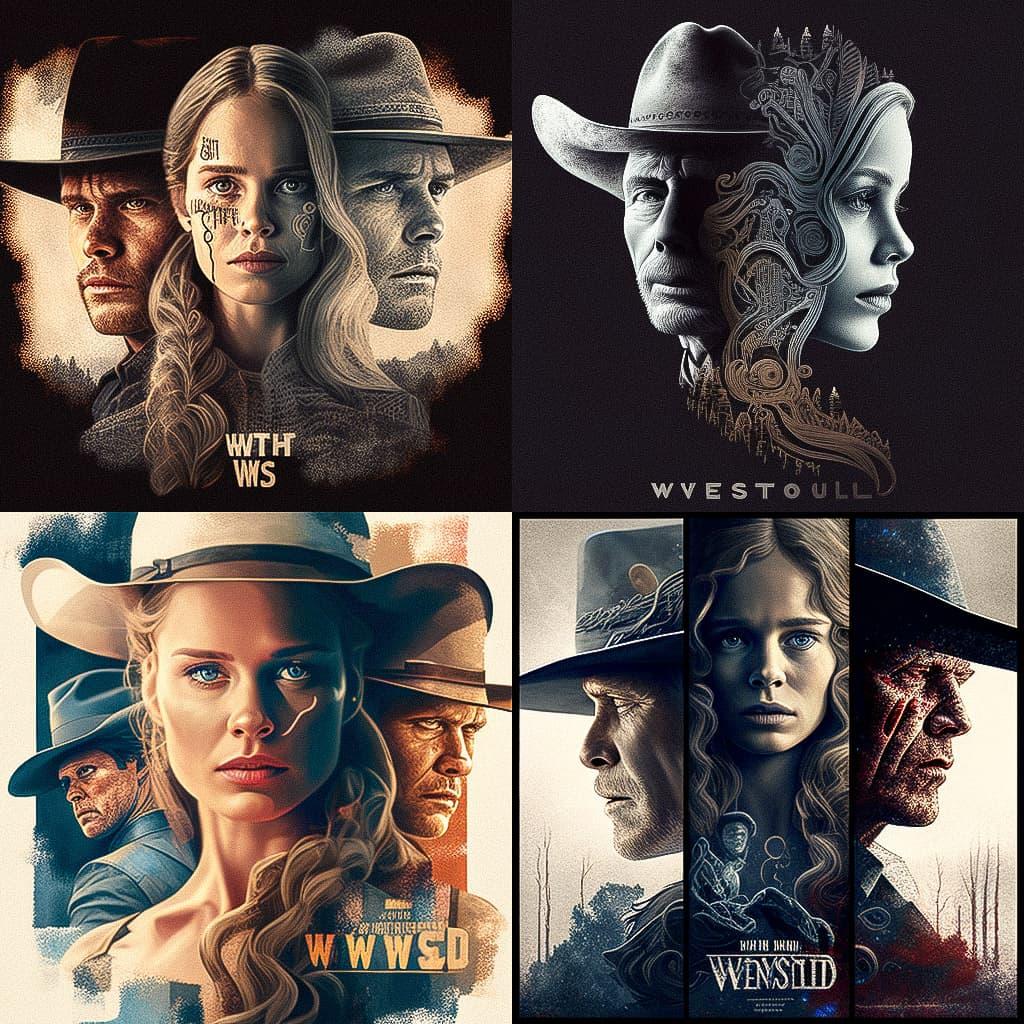Westworld style, Midjourney V4, render 1 of 4