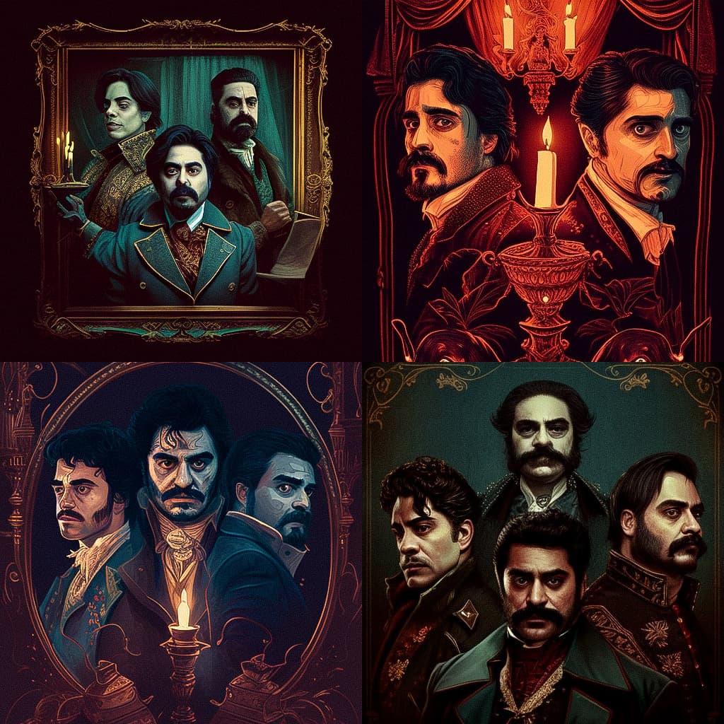 What We Do In The Shadows style, Midjourney V4, render 1 of 4