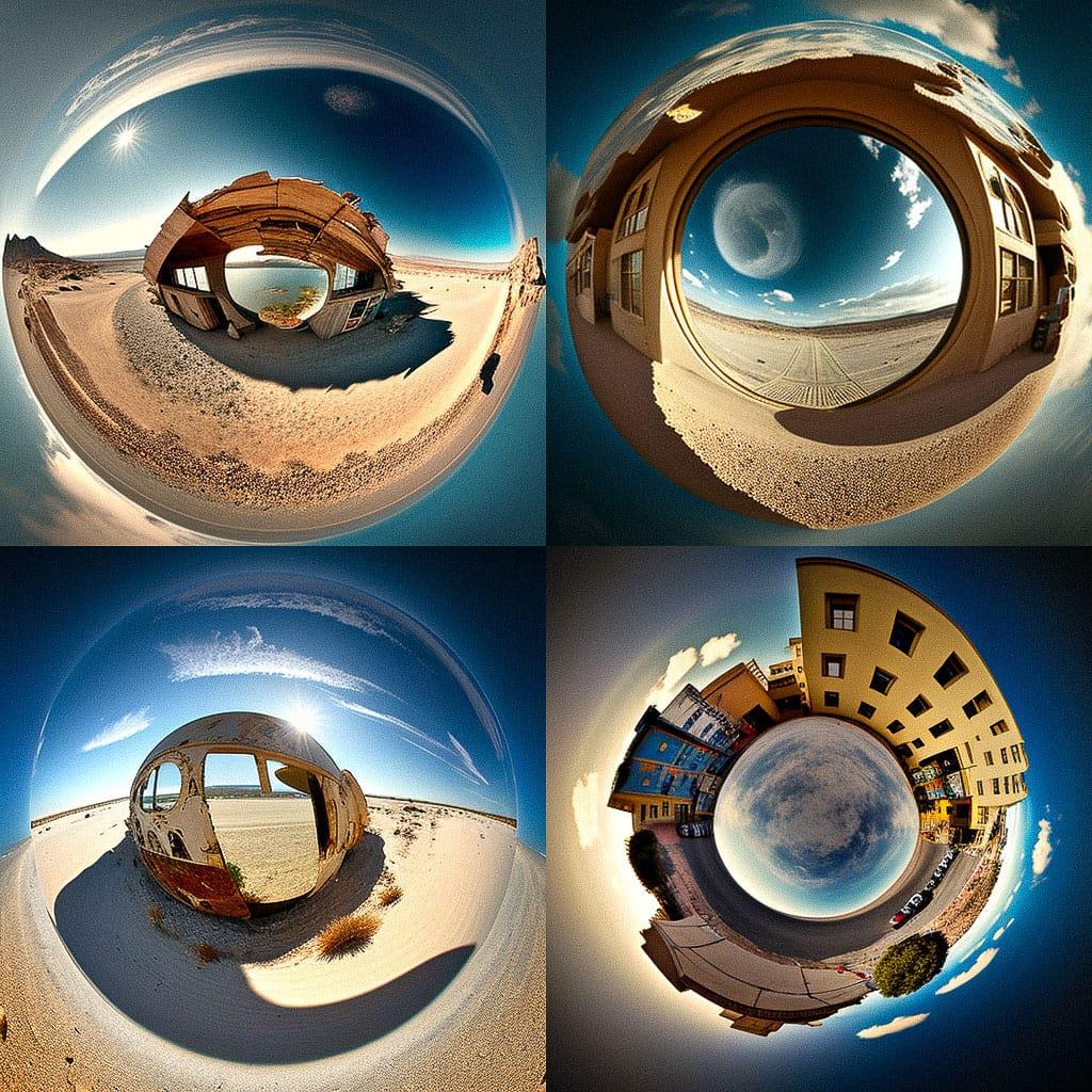 Wide-angle view style, Midjourney V4, render 1 of 4