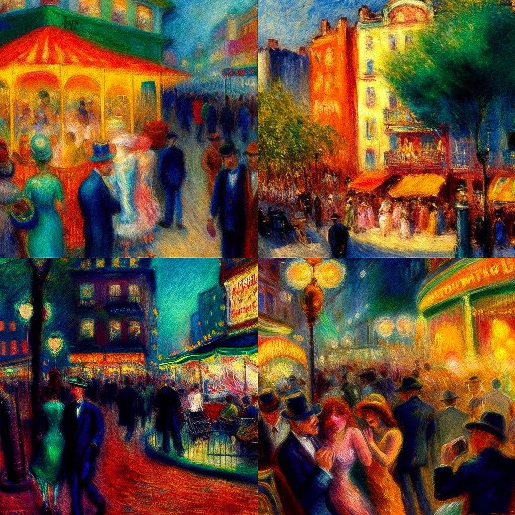 William James Glackens style, Midjourney V4, render 1 of 4
