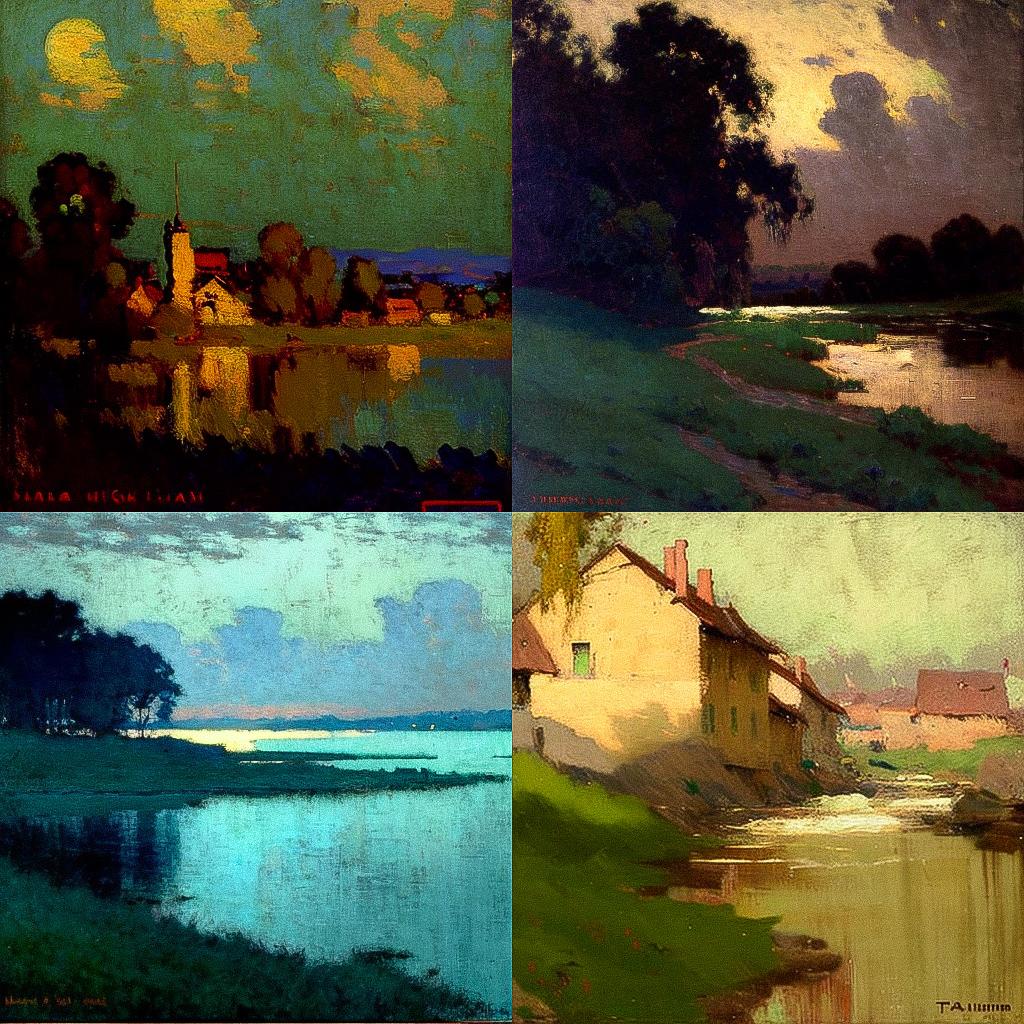 William Langson Lathrop style, Midjourney V4, render 1 of 4