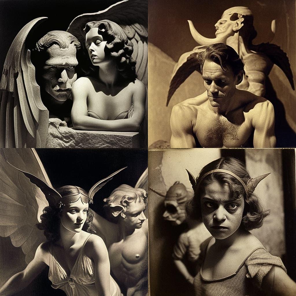 William Mortensen style, Midjourney V4, render 1 of 4