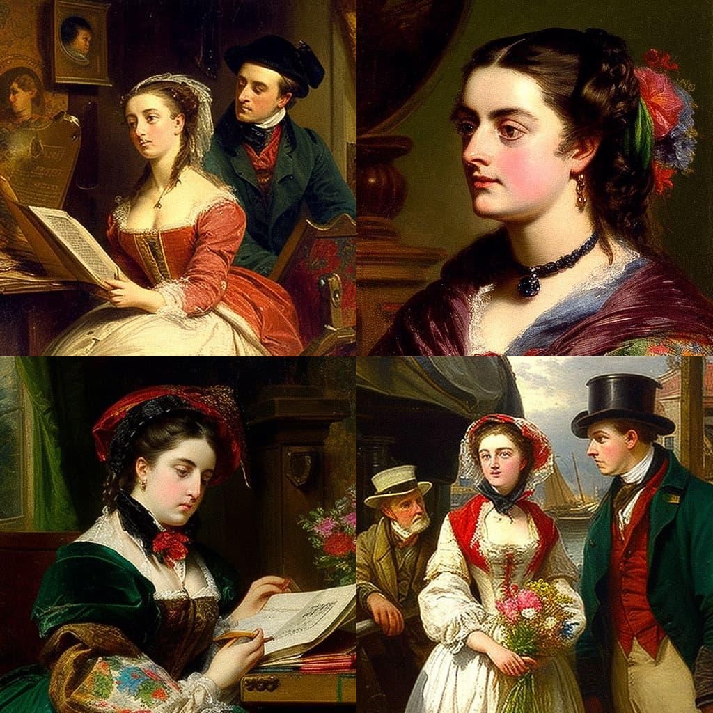 William Powell Frith style, Midjourney V4, render 1 of 4