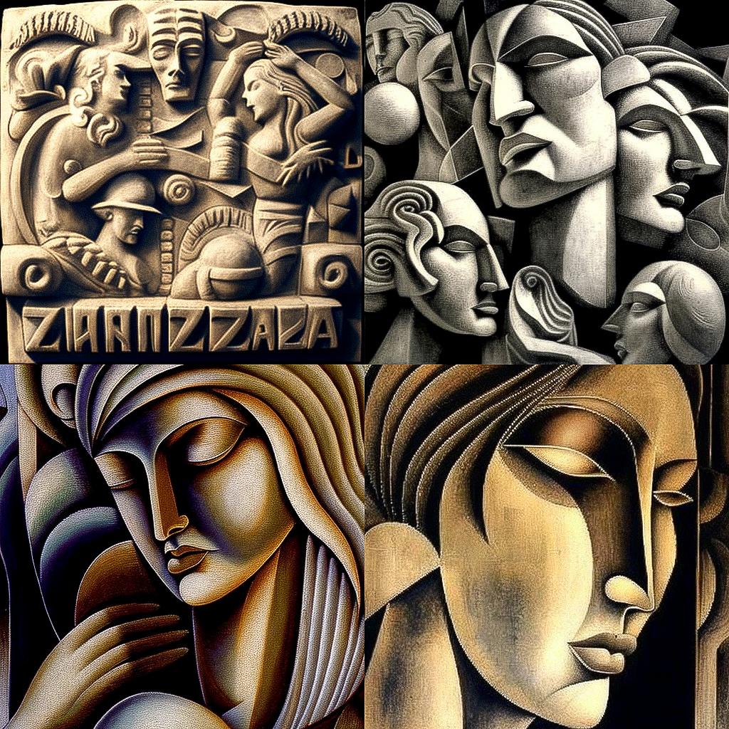 William Zorach style, Midjourney V4, render 1 of 4