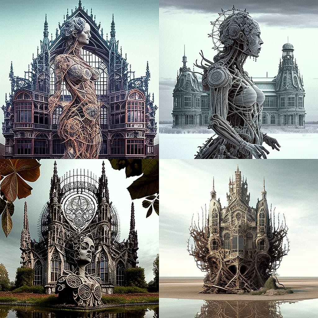 Wim Delvoye style, Midjourney V4, render 1 of 4