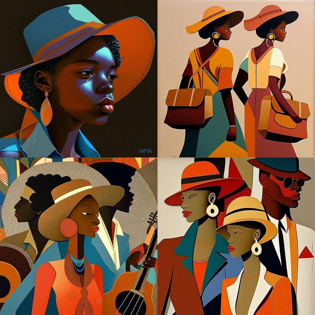 Winfred Rembert style, Midjourney V4, render 1 of 4