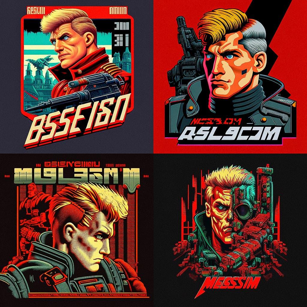 Wolfenstein 3D style, Midjourney V4, render 1 of 4