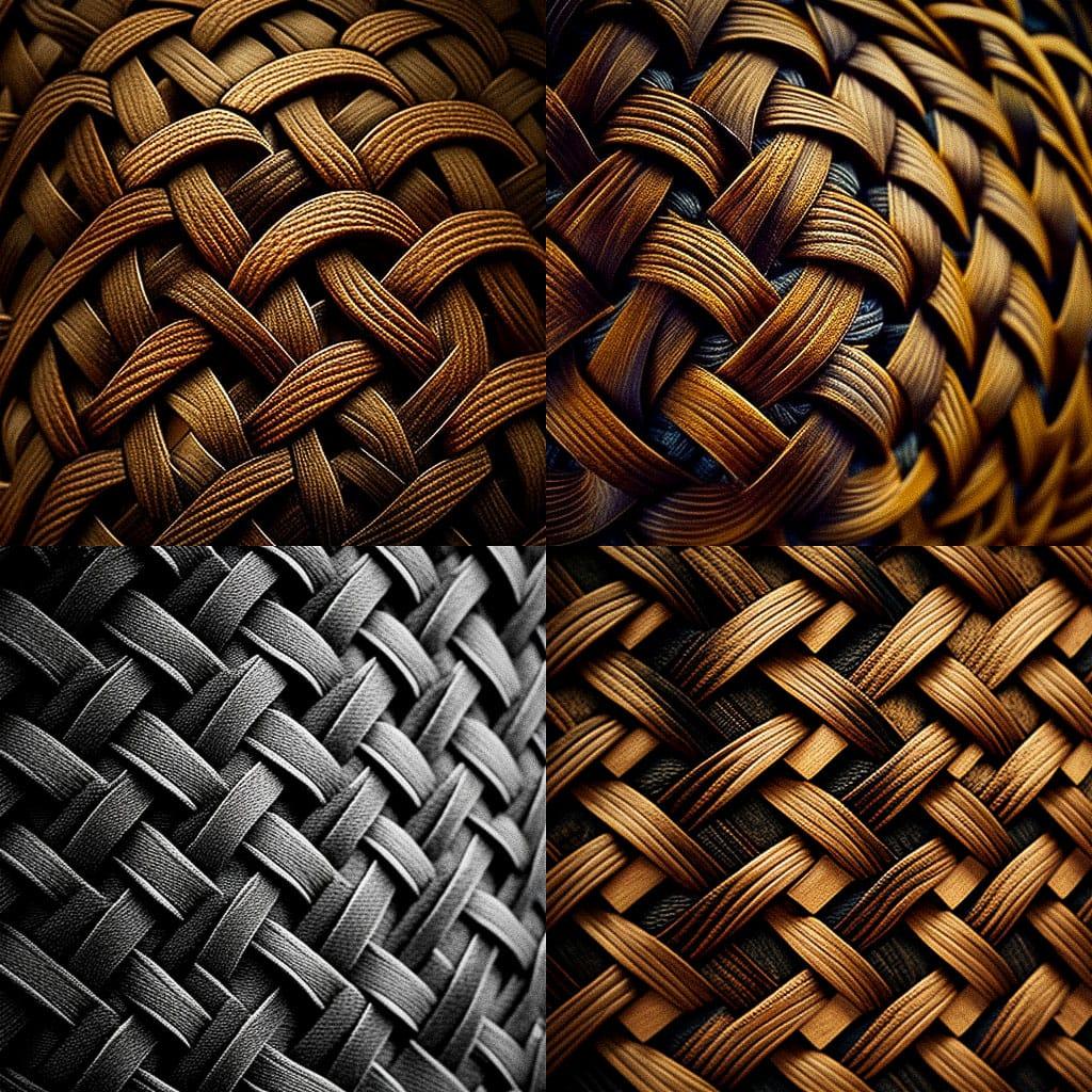 Woven texture style, Midjourney V4, render 1 of 4