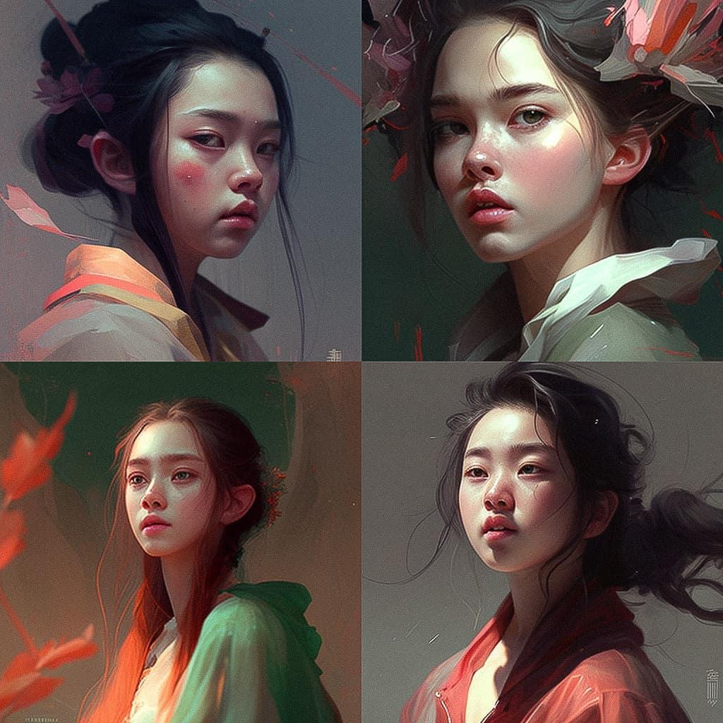 Yanjun Cheng style, Midjourney V4, render 1 of 4