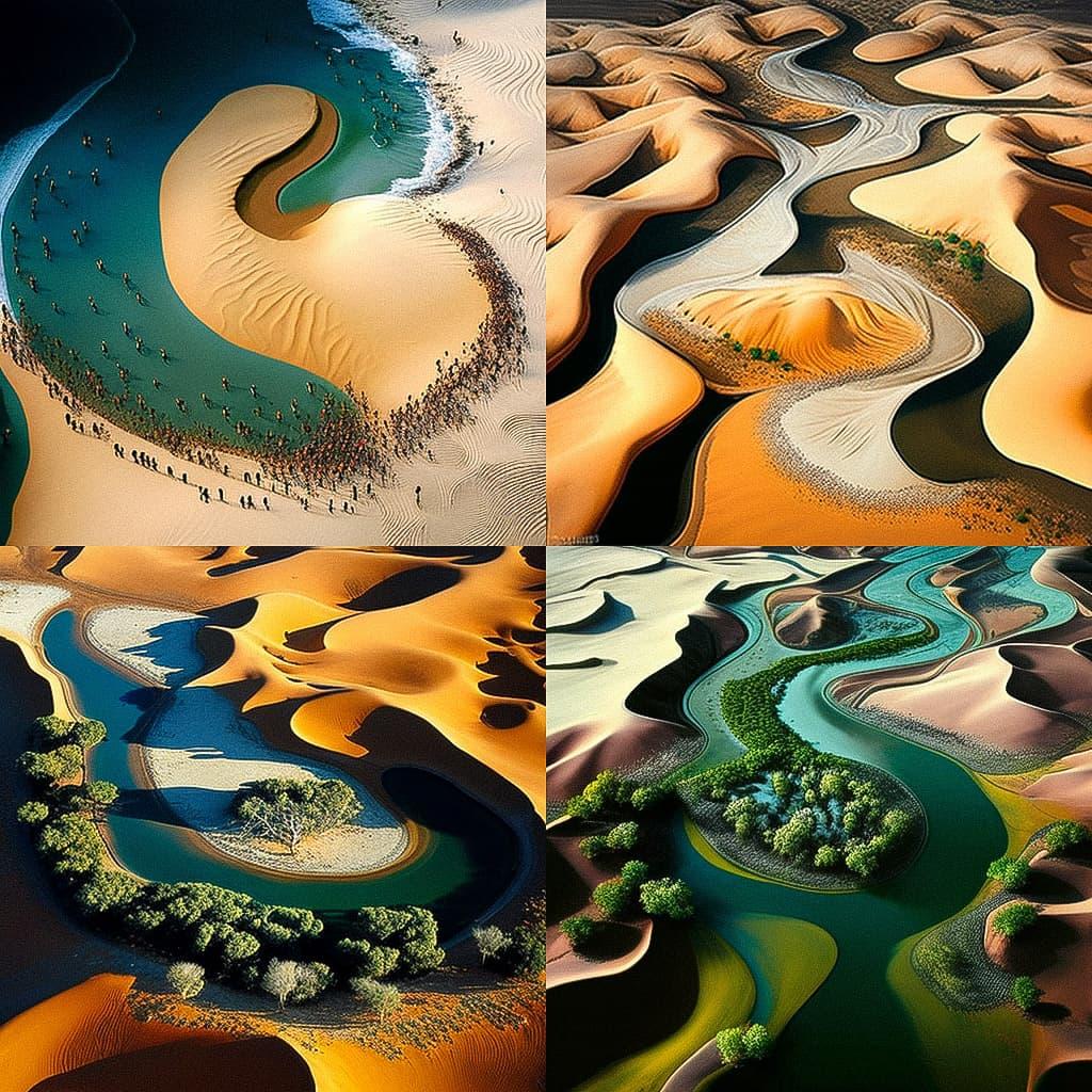 Yann Arthus-Bertrand style, Midjourney V4, render 1 of 4