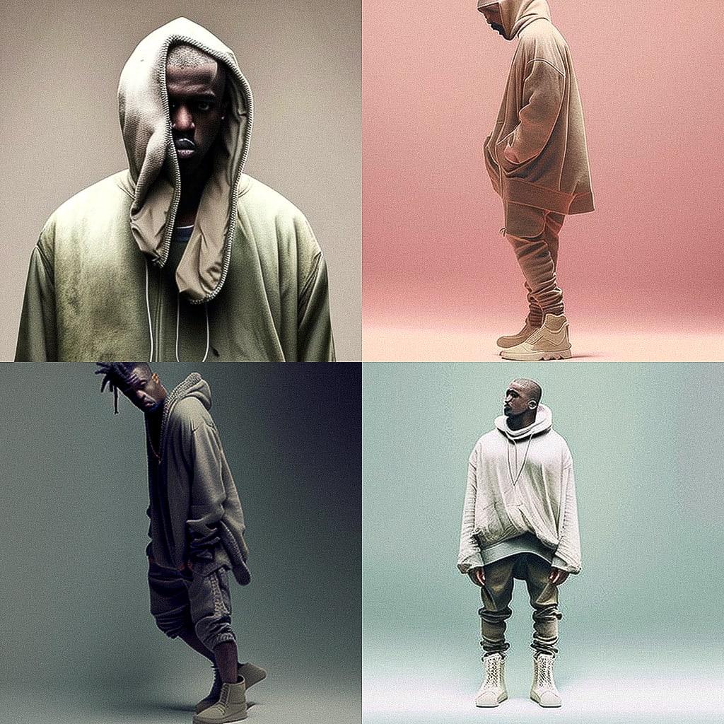 Yeezy style, Midjourney V4, render 1 of 4