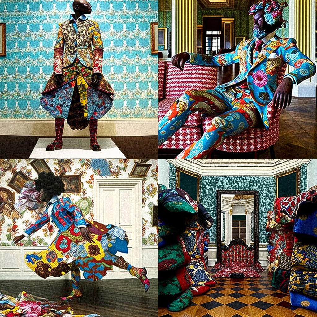 Yinka Shonibare style, Midjourney V4, render 1 of 4