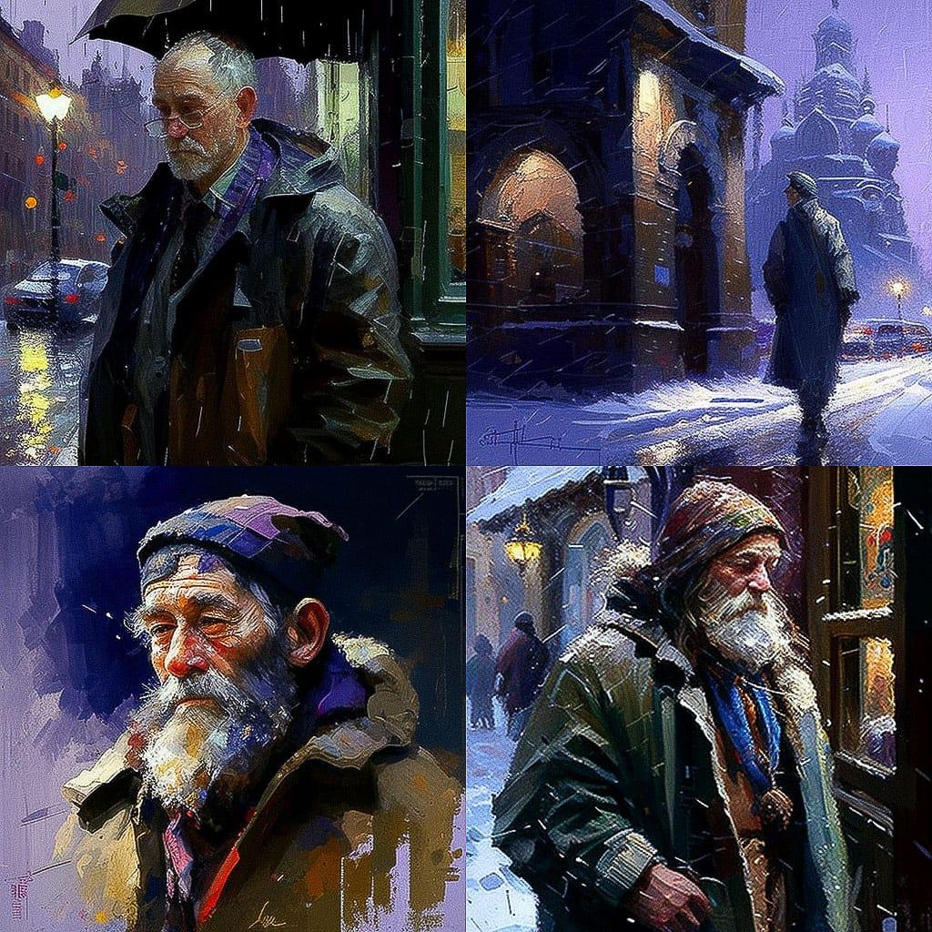 Yuriy Shevchuk style, Midjourney V4, render 1 of 4