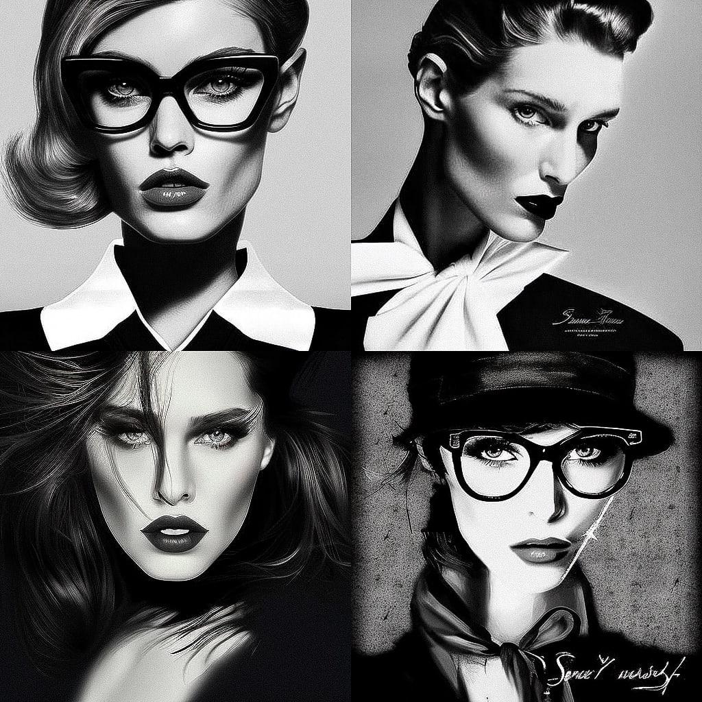 Yves Saint-Laurent style, Midjourney V4, render 1 of 4