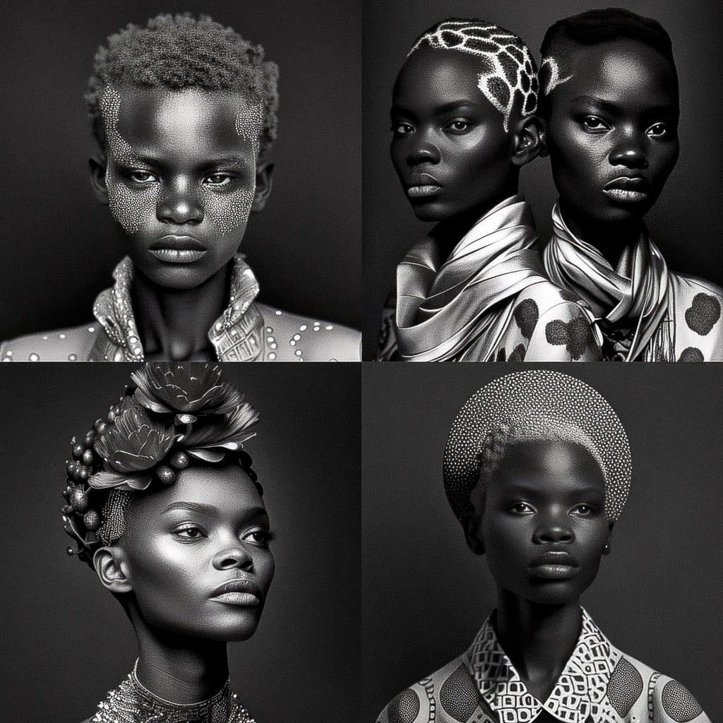 Zanele Muholi style, Midjourney V4, render 1 of 4