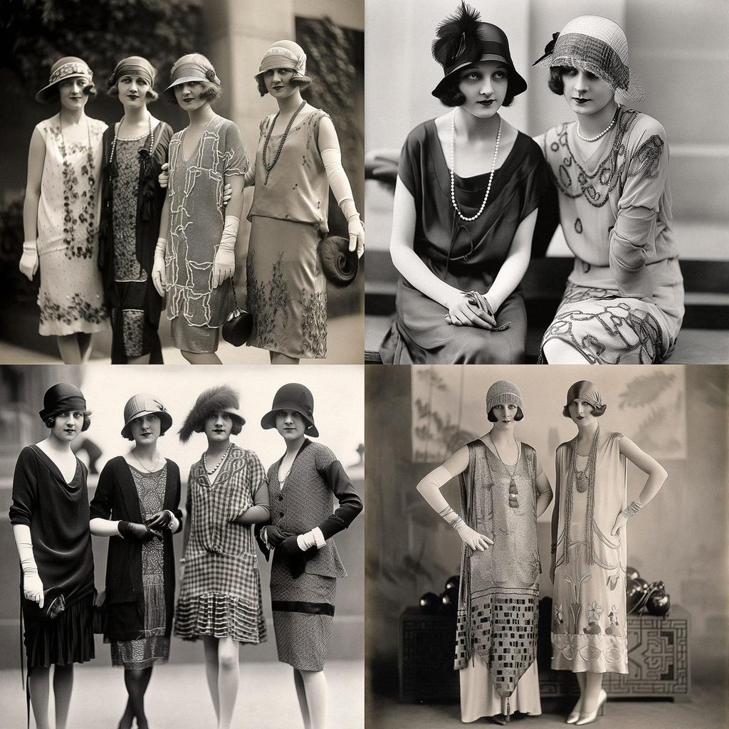 1920s fashion style, Midjourney V5, render 1 of 4