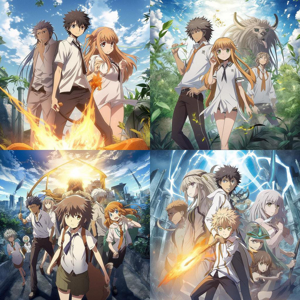 A Certain Magical Index style, Midjourney V5, render 1 of 4