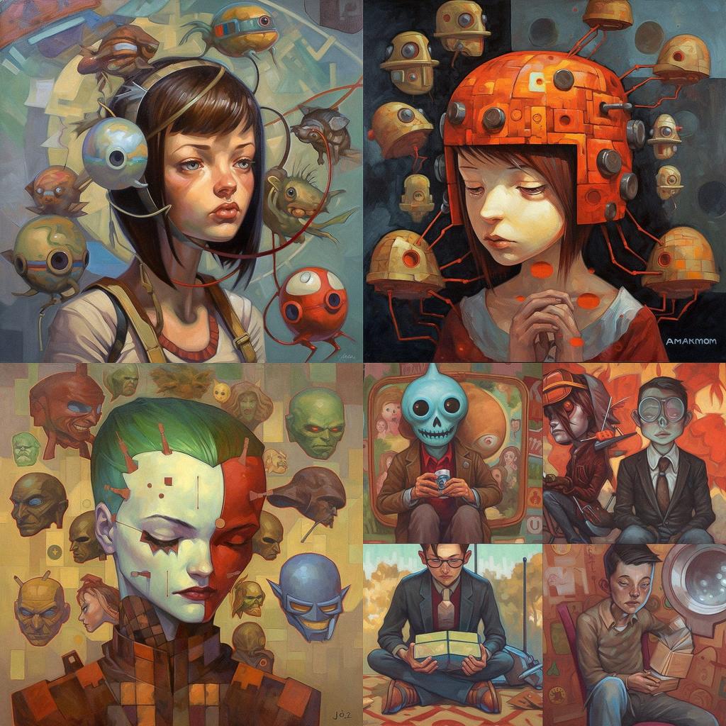 Aaron Jasinski style, Midjourney V5, render 1 of 4