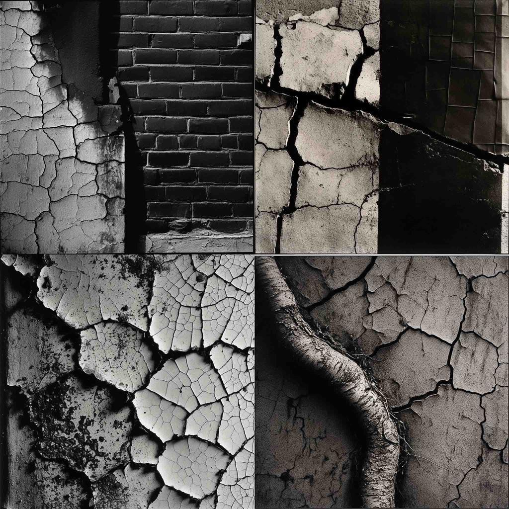 Aaron Siskind style, Midjourney V5, render 1 of 4