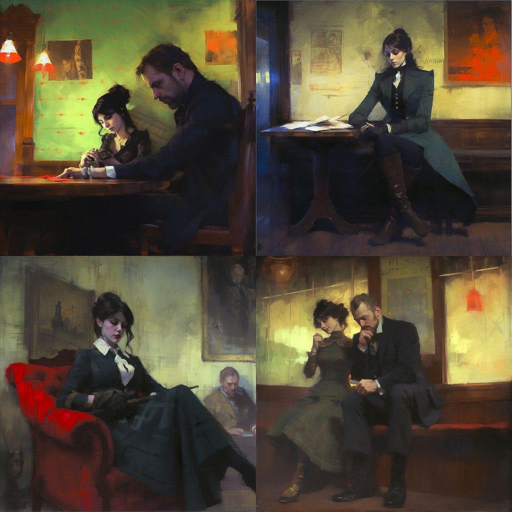 Aaron Westerberg style, Midjourney V5, render 1 of 4