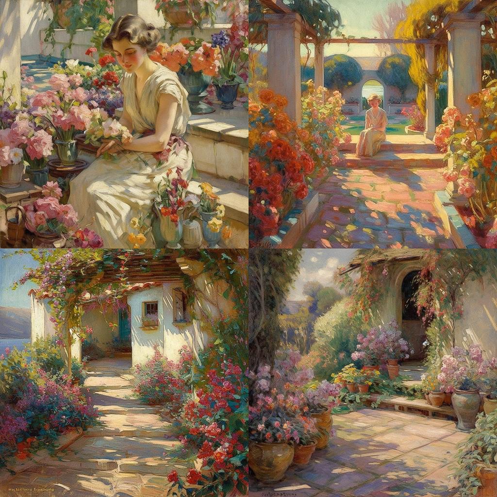 Abbott Fuller Graves style, Midjourney V5, render 1 of 4