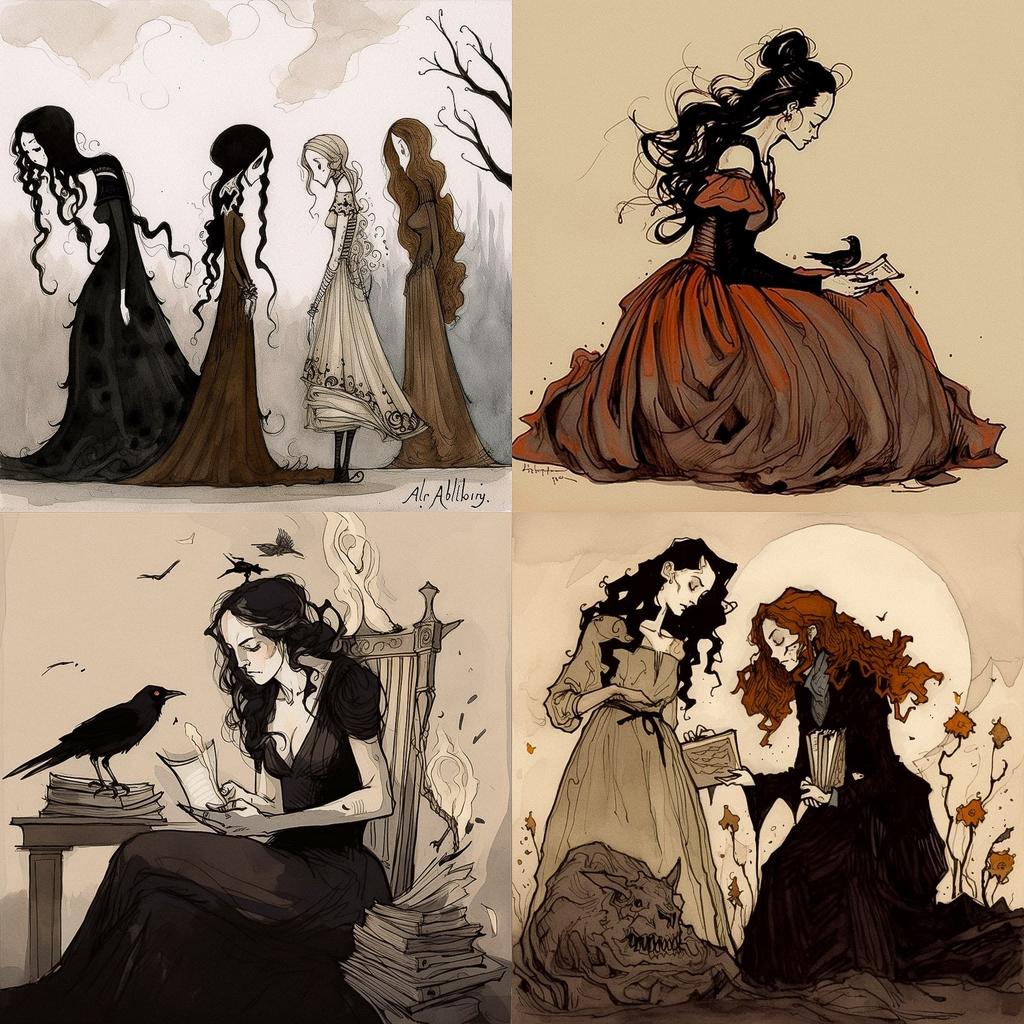 Abigail Larson style, Midjourney V5, render 1 of 4