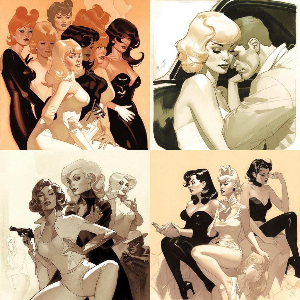 Adam Hughes style, Midjourney V5, render 1 of 4