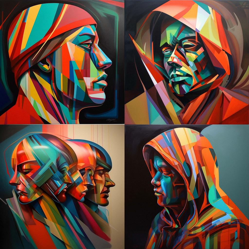 Adam Neate style, Midjourney V5, render 1 of 4