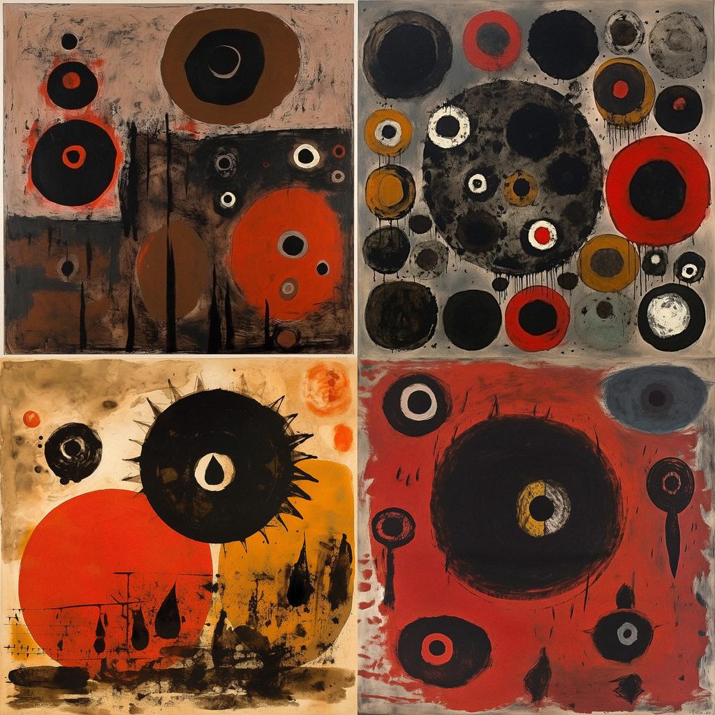 Adolph Gottlieb style, Midjourney V5, render 1 of 4