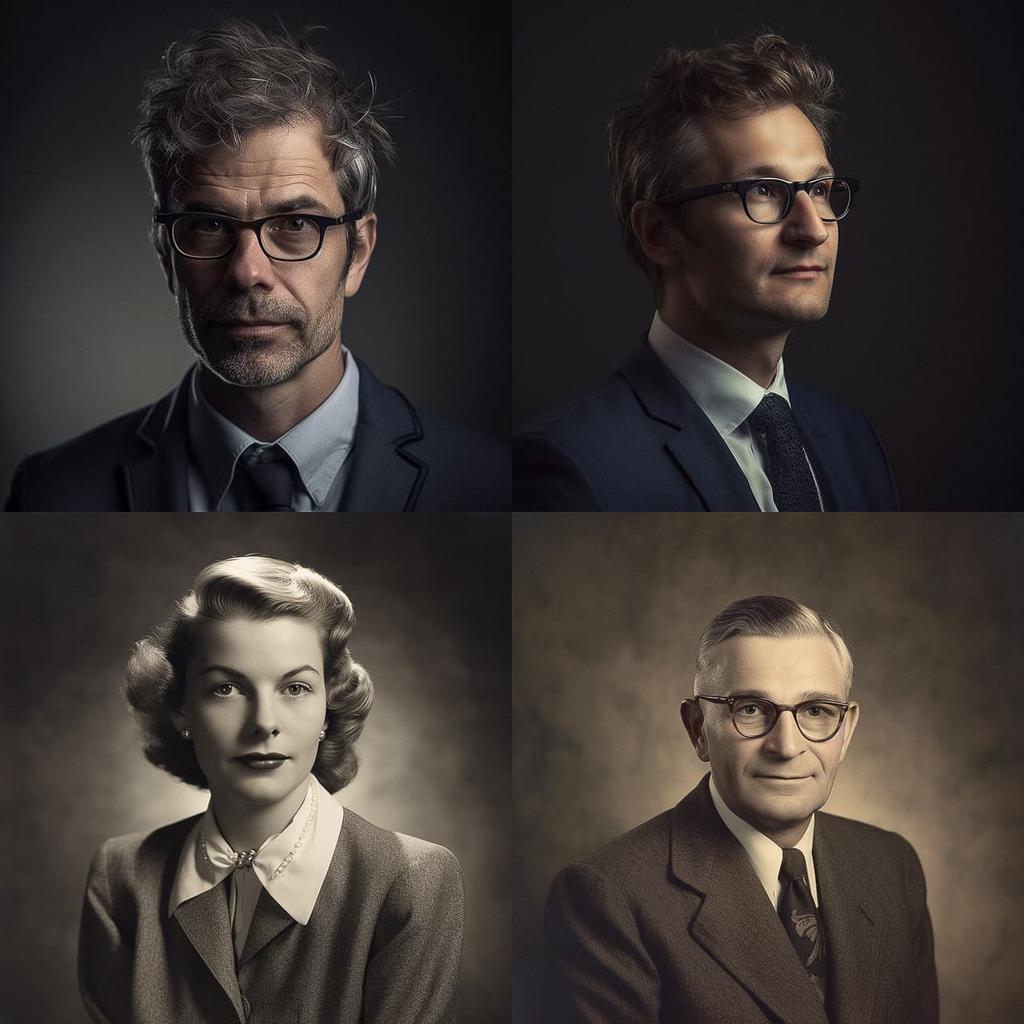 Advertising portrait style, Midjourney V5, render 1 of 4