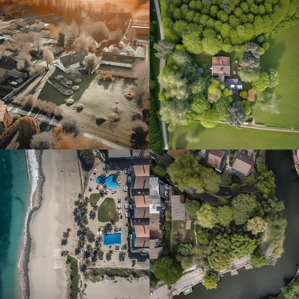 Aerial photography style, Midjourney V5, render 1 of 4