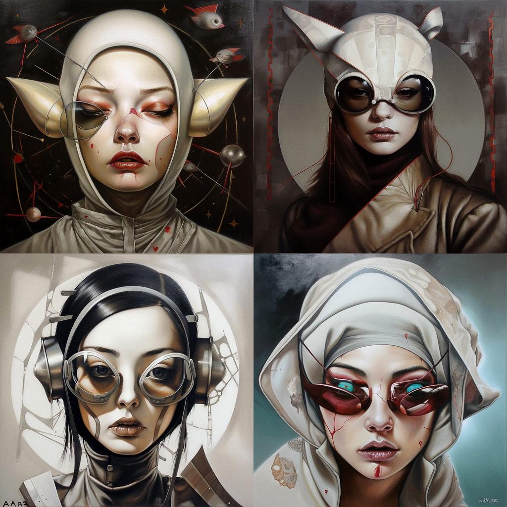 Afarin Sajedi style, Midjourney V5, render 1 of 4