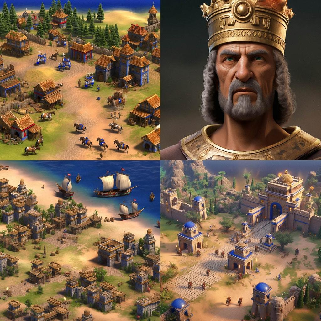 Age of Empires style, Midjourney V5, render 1 of 4