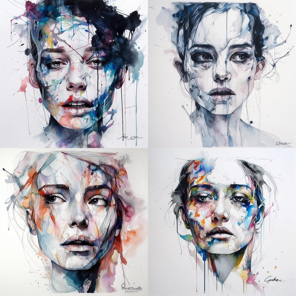 Agnes Cecile style, Midjourney V5, render 1 of 4
