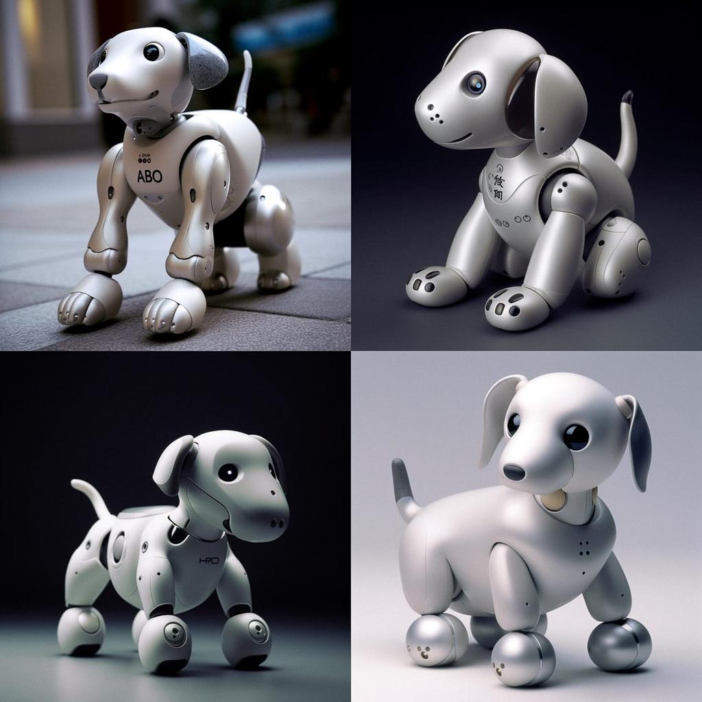 Aibo style, Midjourney V5, render 1 of 4