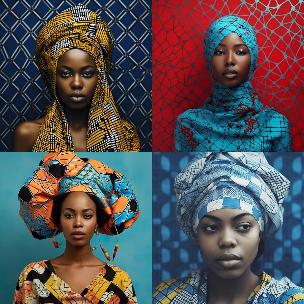 Aida Muluneh style, Midjourney V5, render 1 of 4