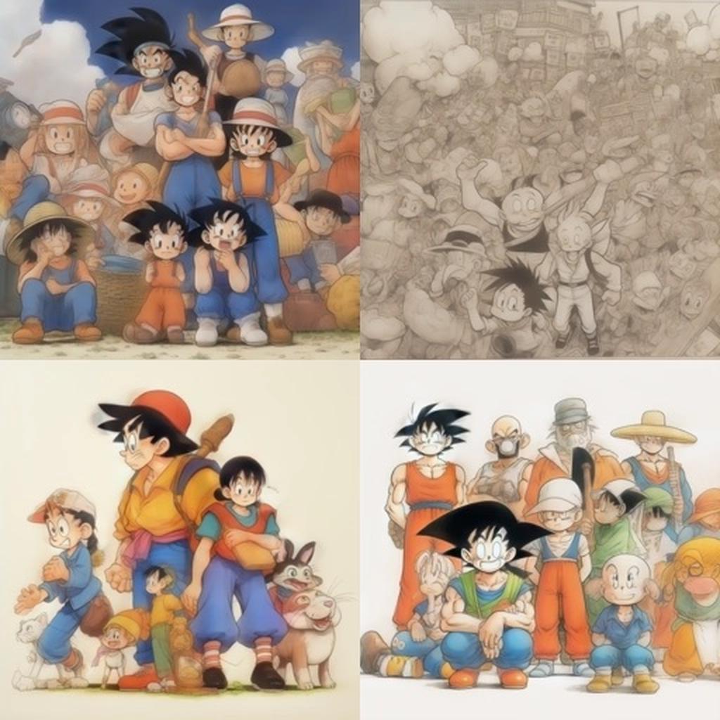 Akira Toriyama style, Midjourney V5, render 1 of 4