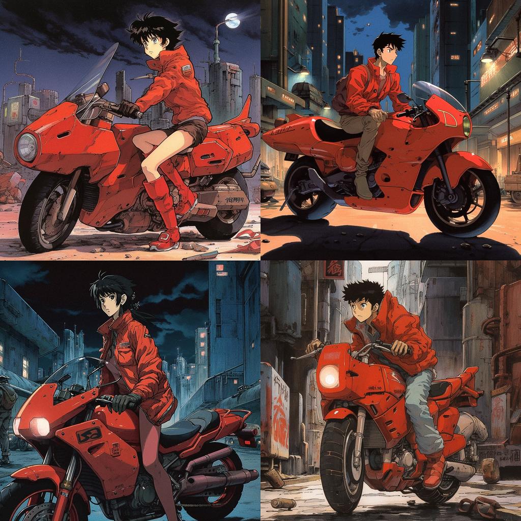 Akira style, Midjourney V5, render 1 of 4