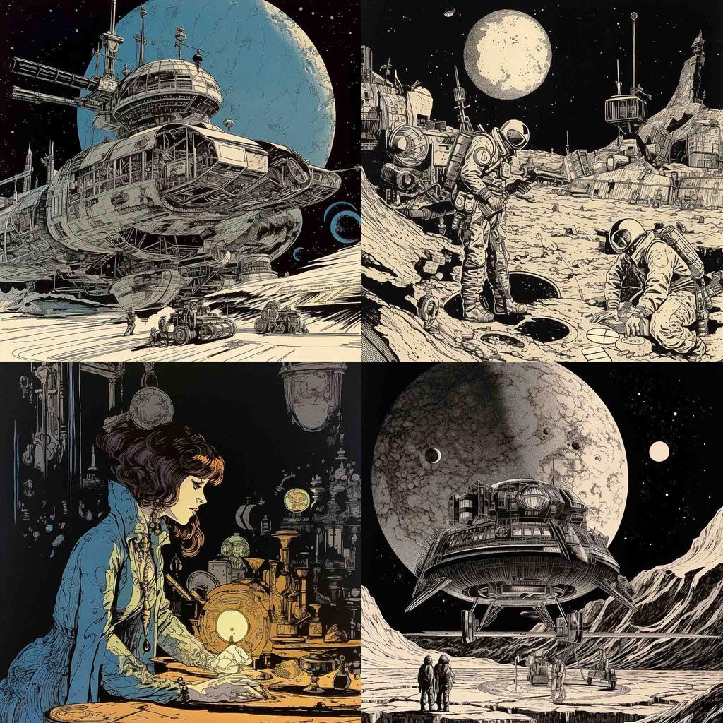Al Williamson style, Midjourney V5, render 1 of 4