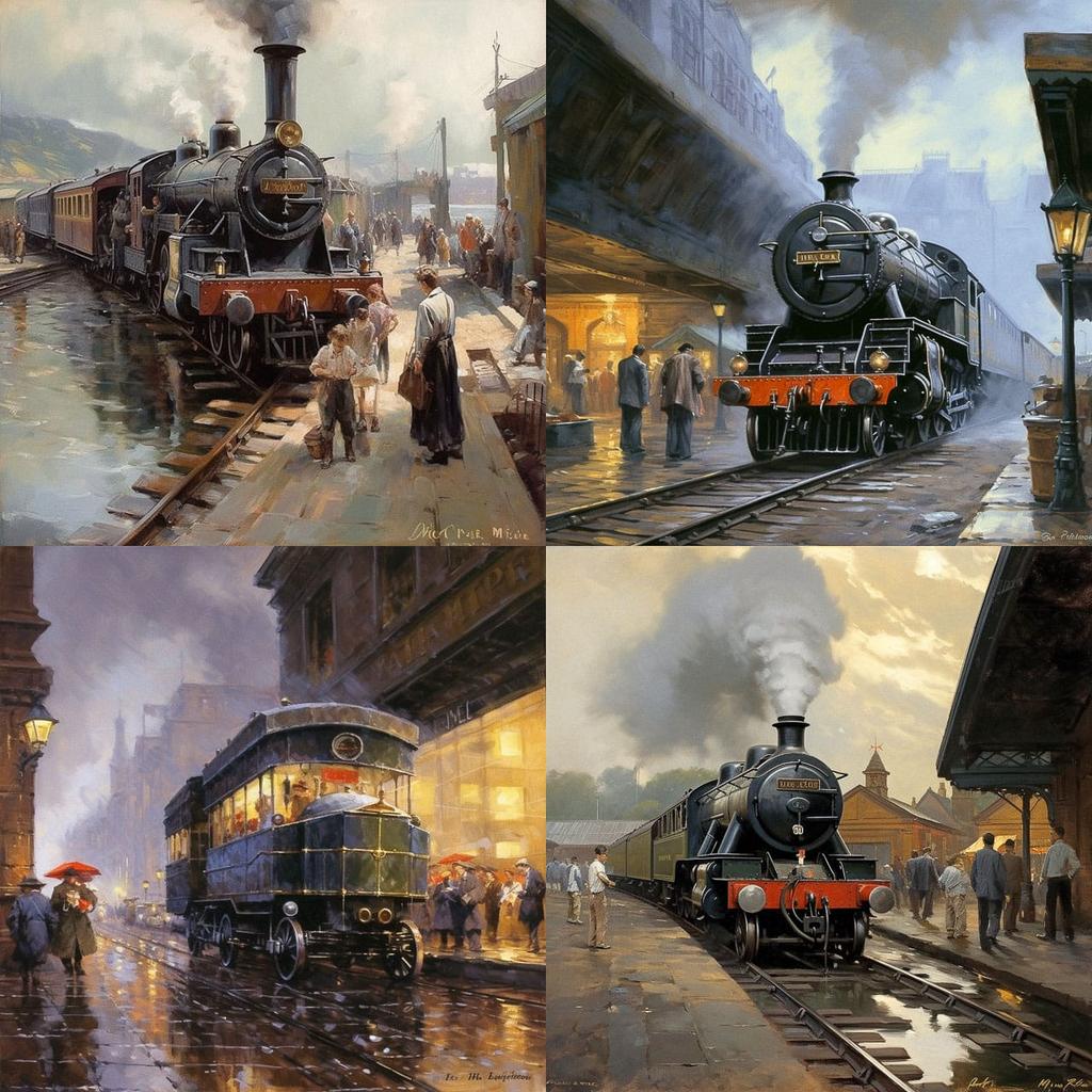 Alan Fearnley style, Midjourney V5, render 1 of 4