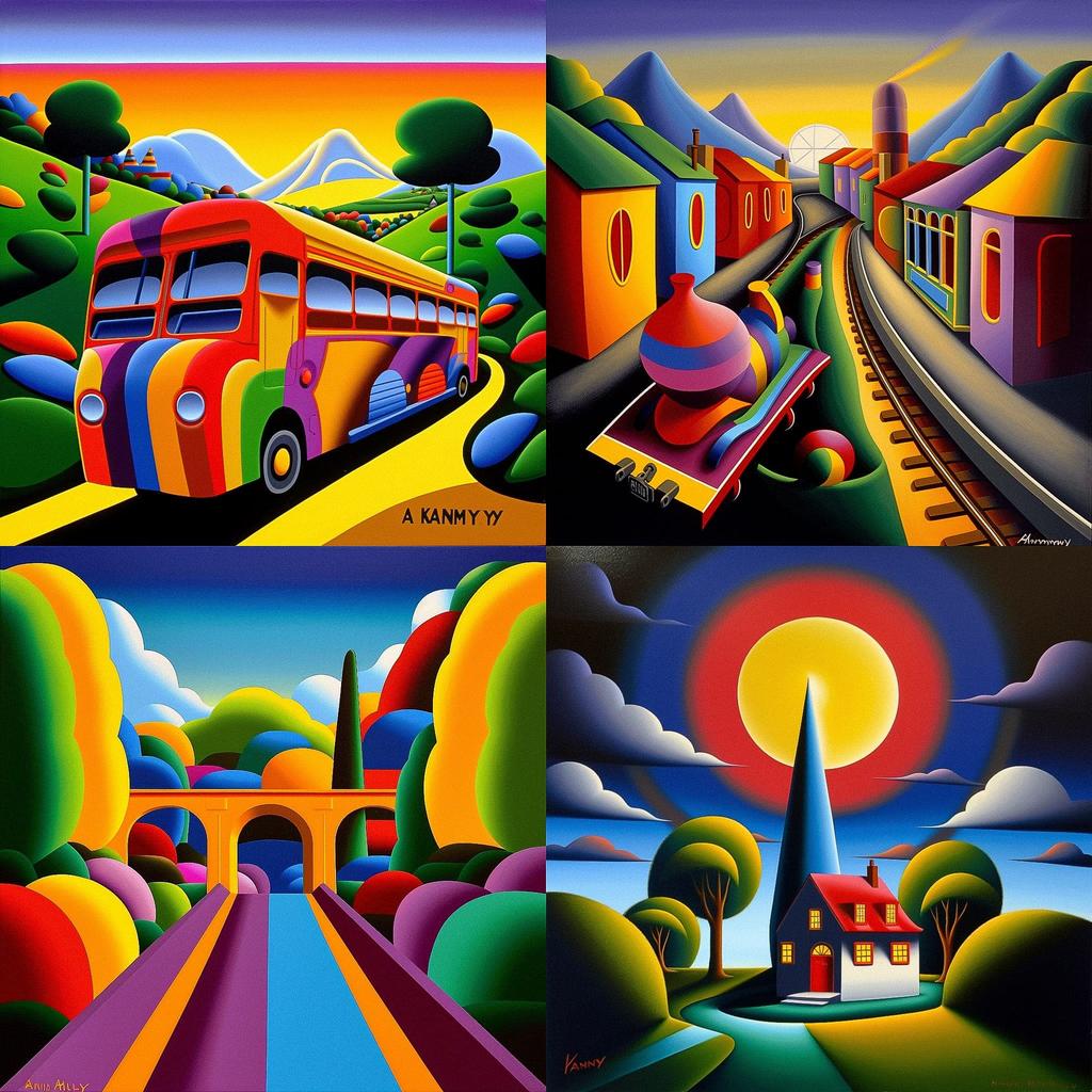 Alan Kenny style, Midjourney V5, render 1 of 4
