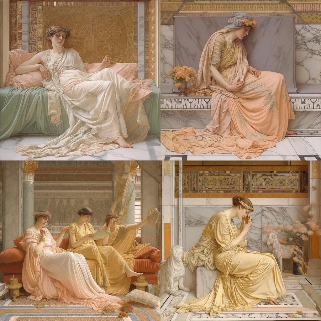 Albert Joseph Moore style, Midjourney V5, render 1 of 4