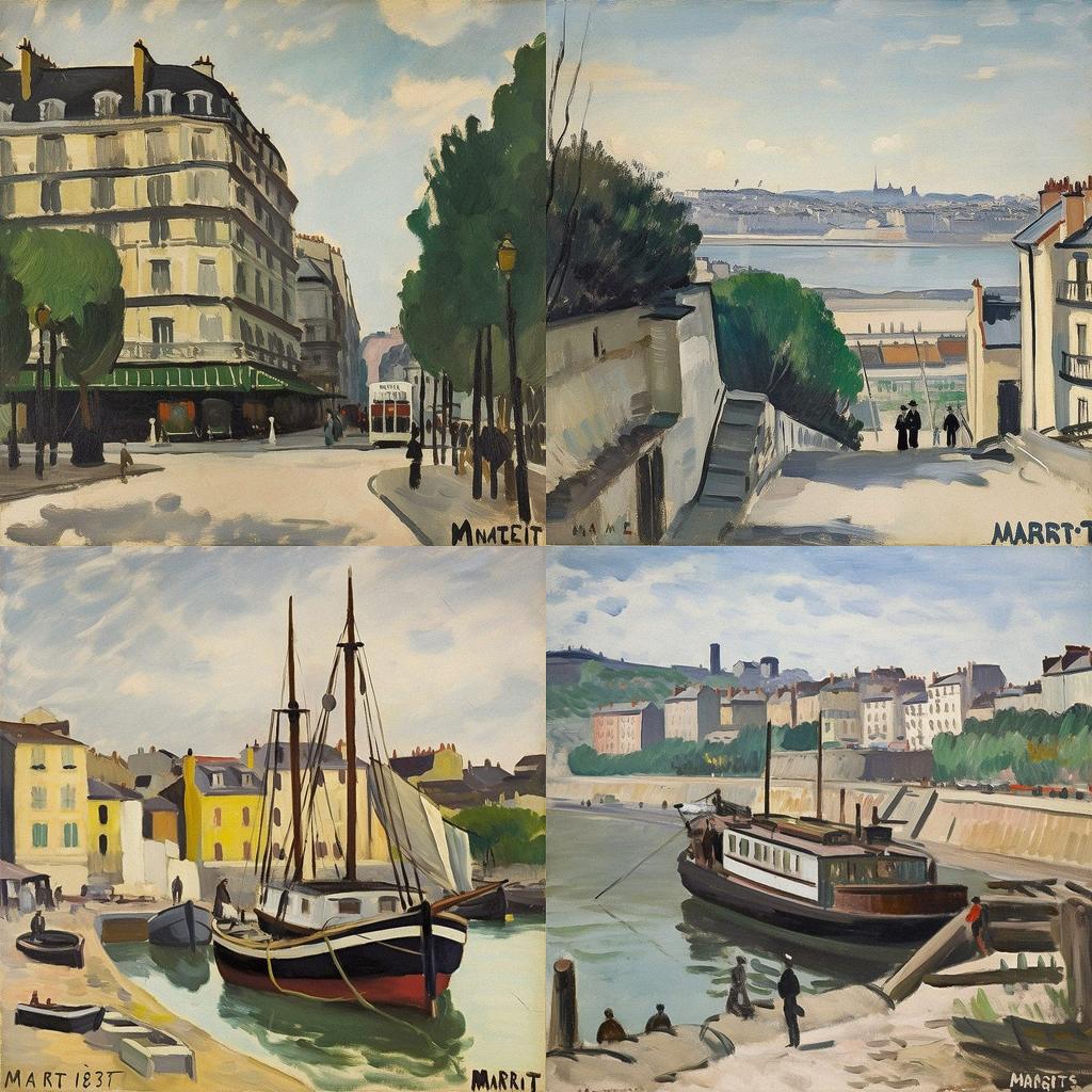Albert Marquet style, Midjourney V5, render 1 of 4