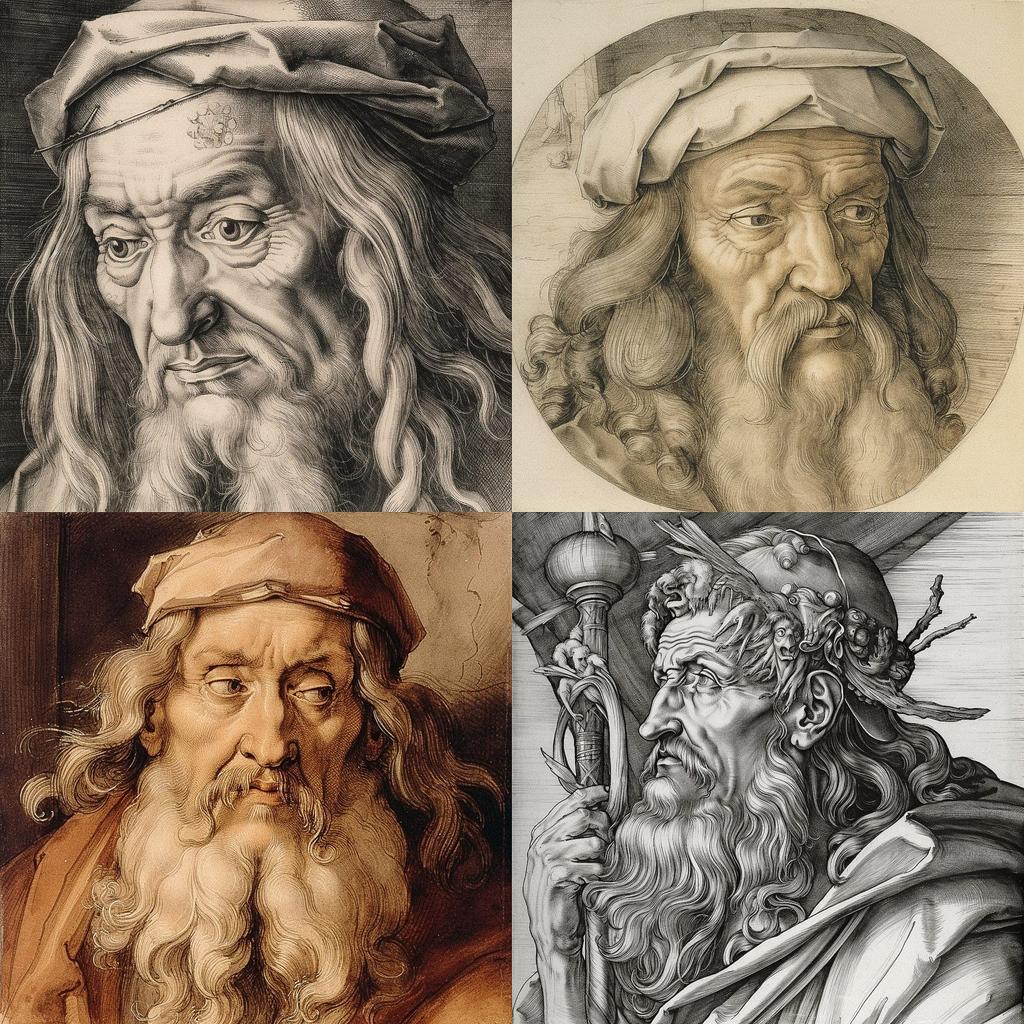 Albrecht Durer style, Midjourney V5, render 1 of 4