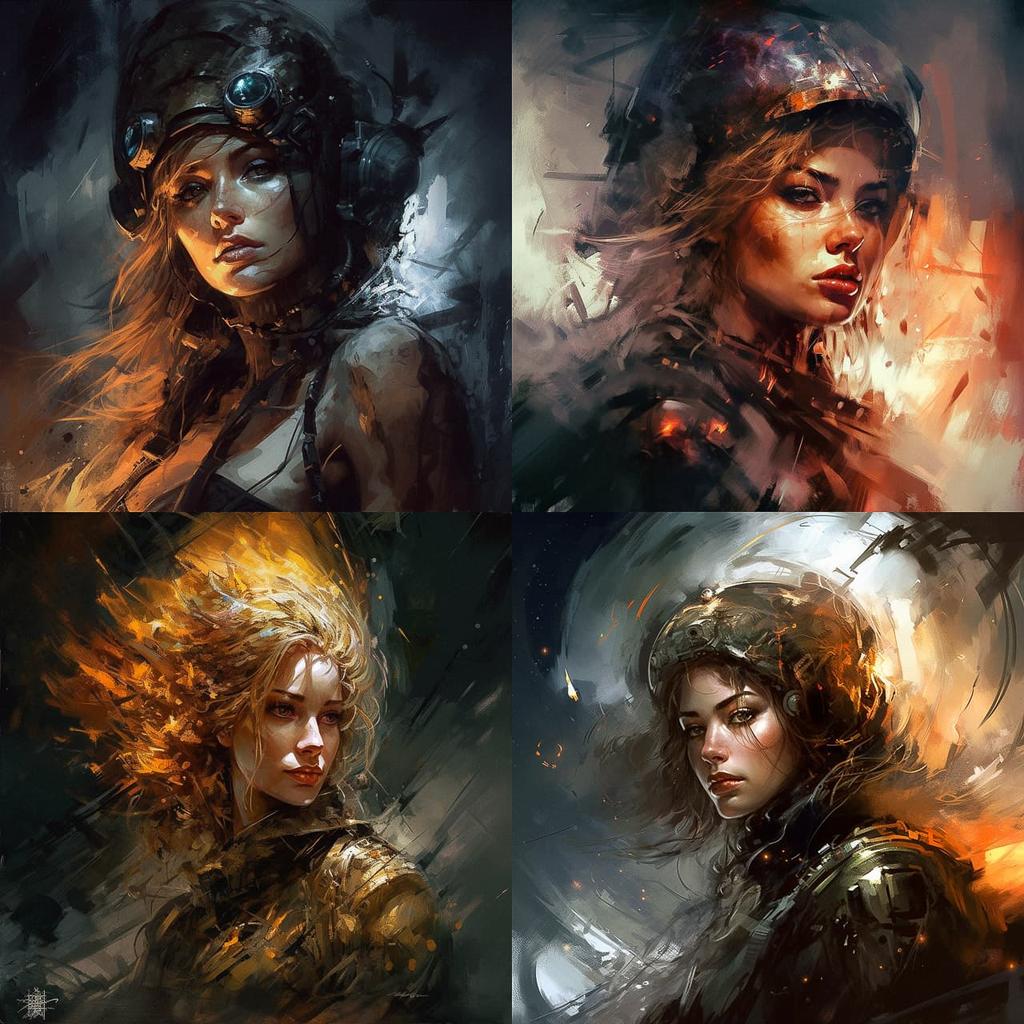 Aleksi Briclot style, Midjourney V5, render 1 of 4