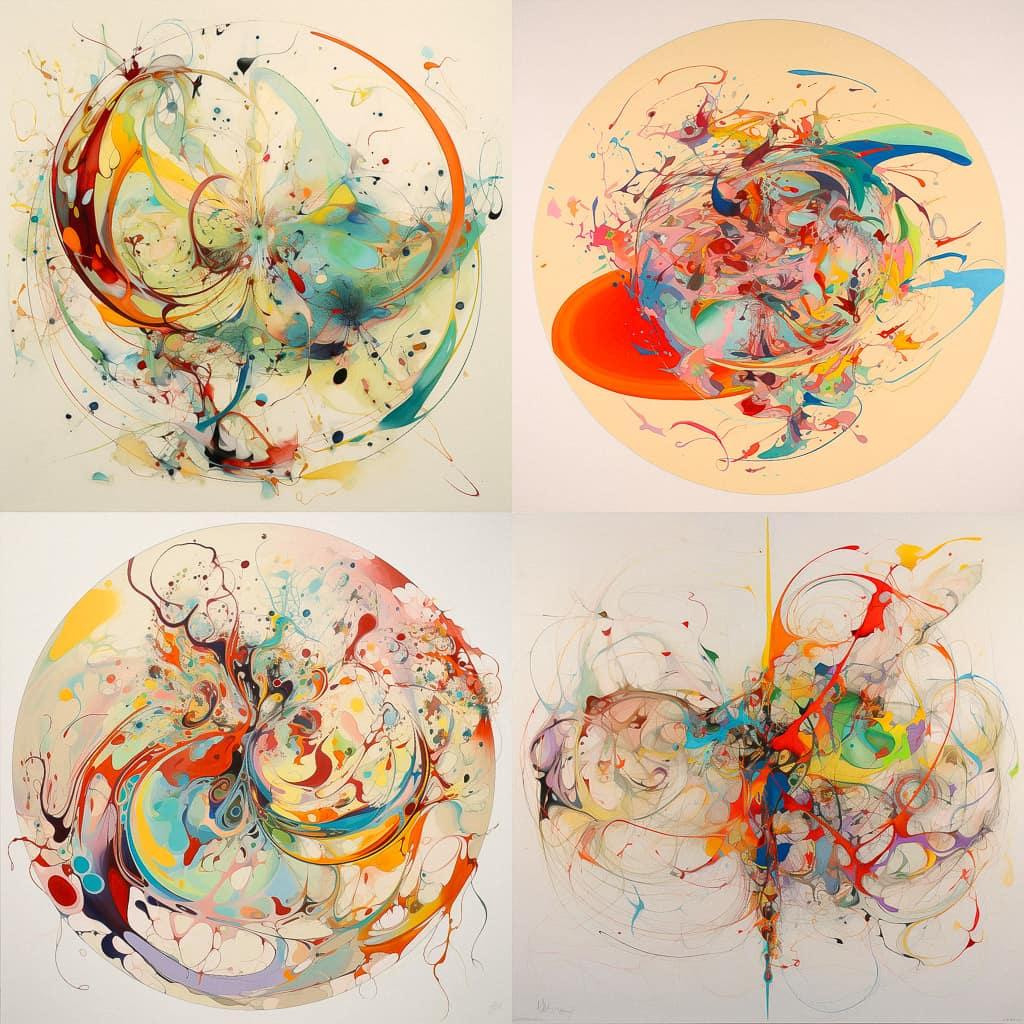Alex Janvier style, Midjourney V5, render 1 of 4