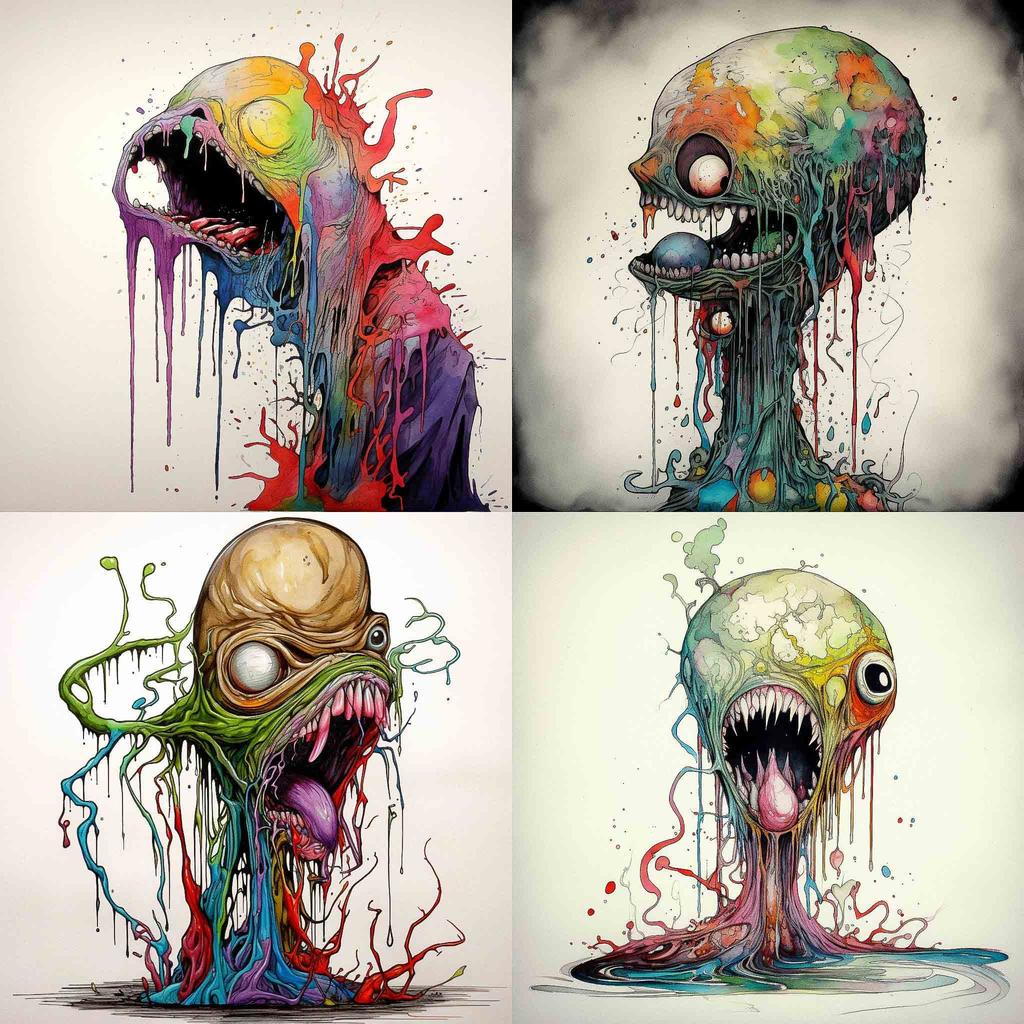 Alex Pardee style, Midjourney V5, render 1 of 4