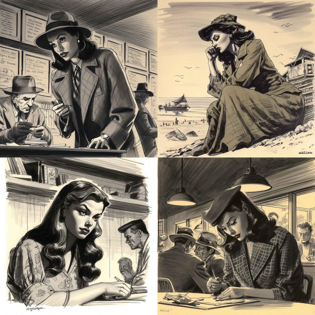 Alex Raymond style, Midjourney V5, render 1 of 4
