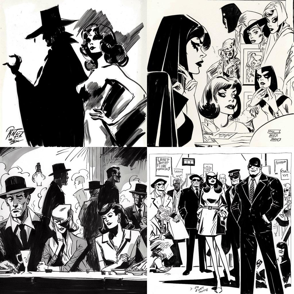 Alex Toth style, Midjourney V5, render 1 of 4