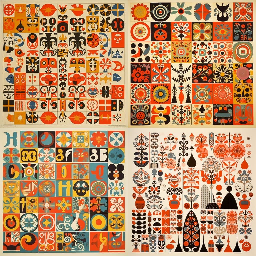 Alexander Girard style, Midjourney V5, render 1 of 4